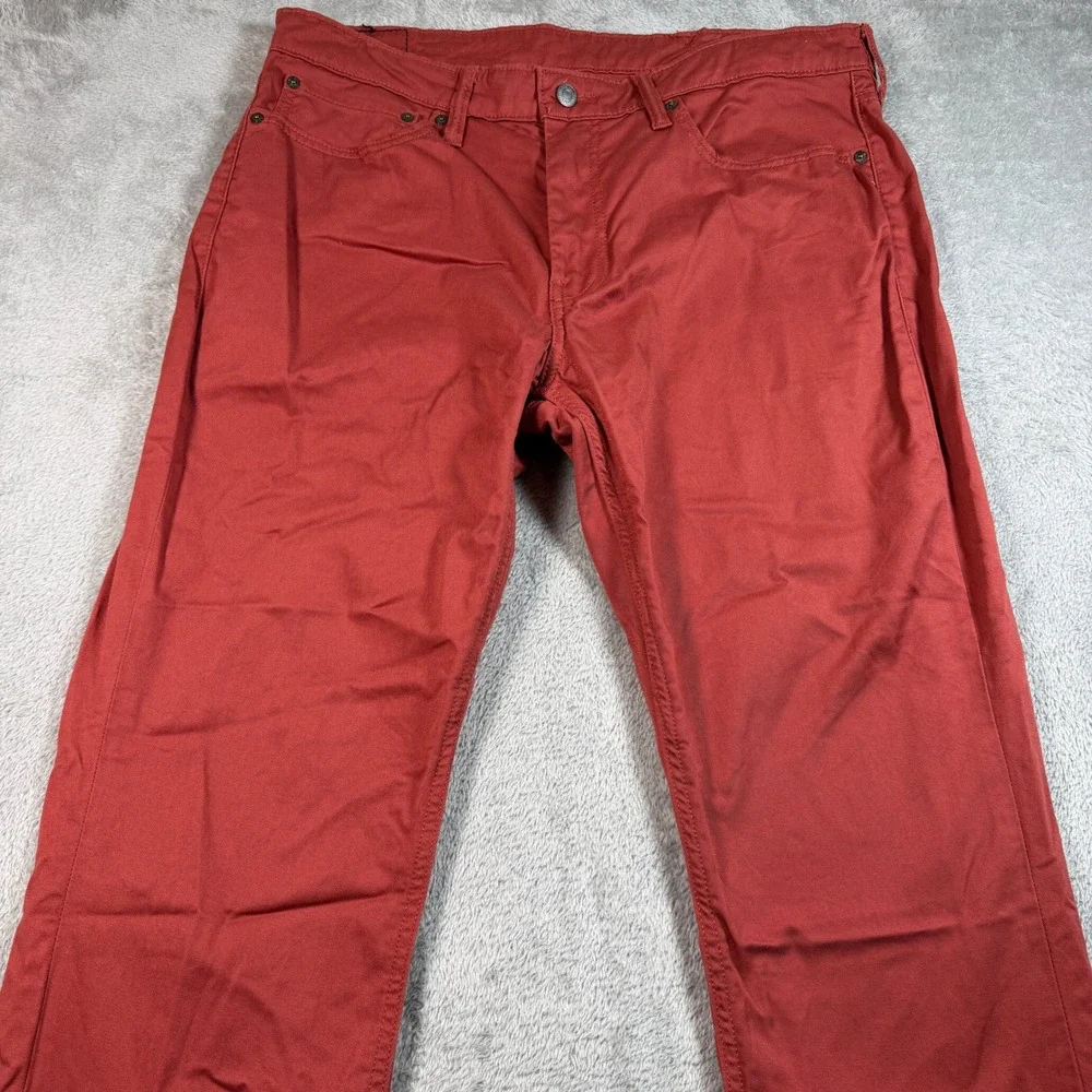 Levis 511 Slim Fit Jeans Mens 36x29 Red Commuter Green Pocket Reflective Stretch